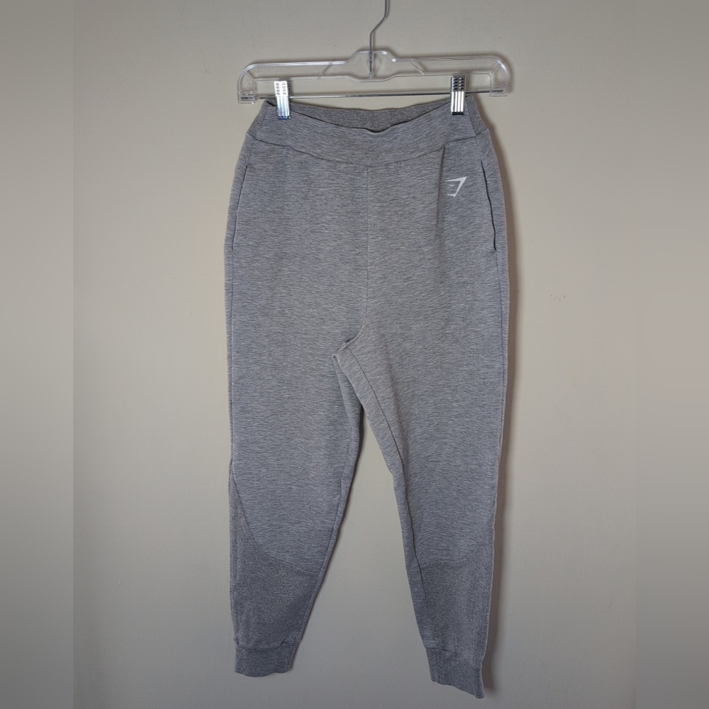 Gymshark‎ Jogger Sweatpants Women's  S High Rise Grey Pockets Drawstring Waist